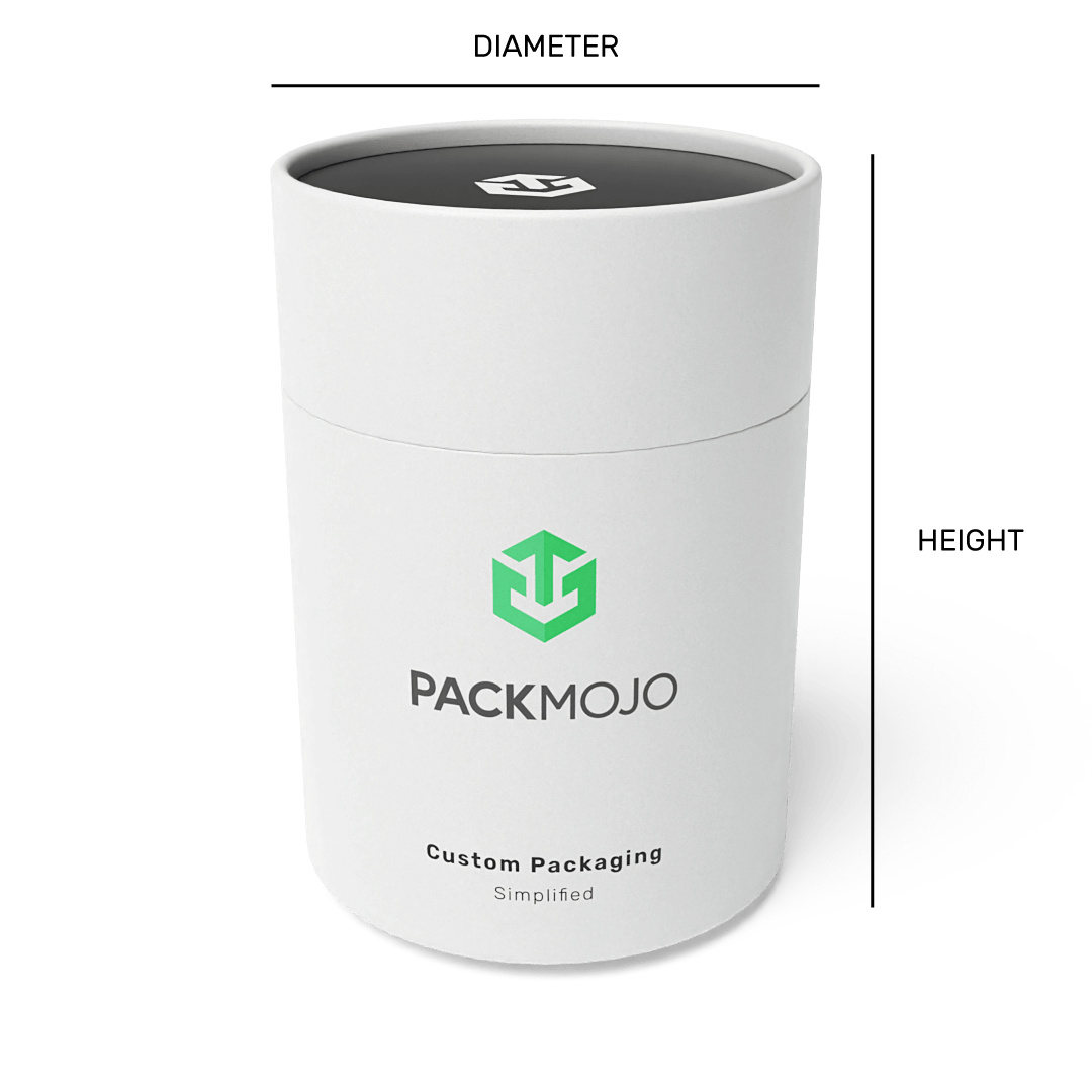 PackMojo Custom Cardboard Tubes Sizing Guide