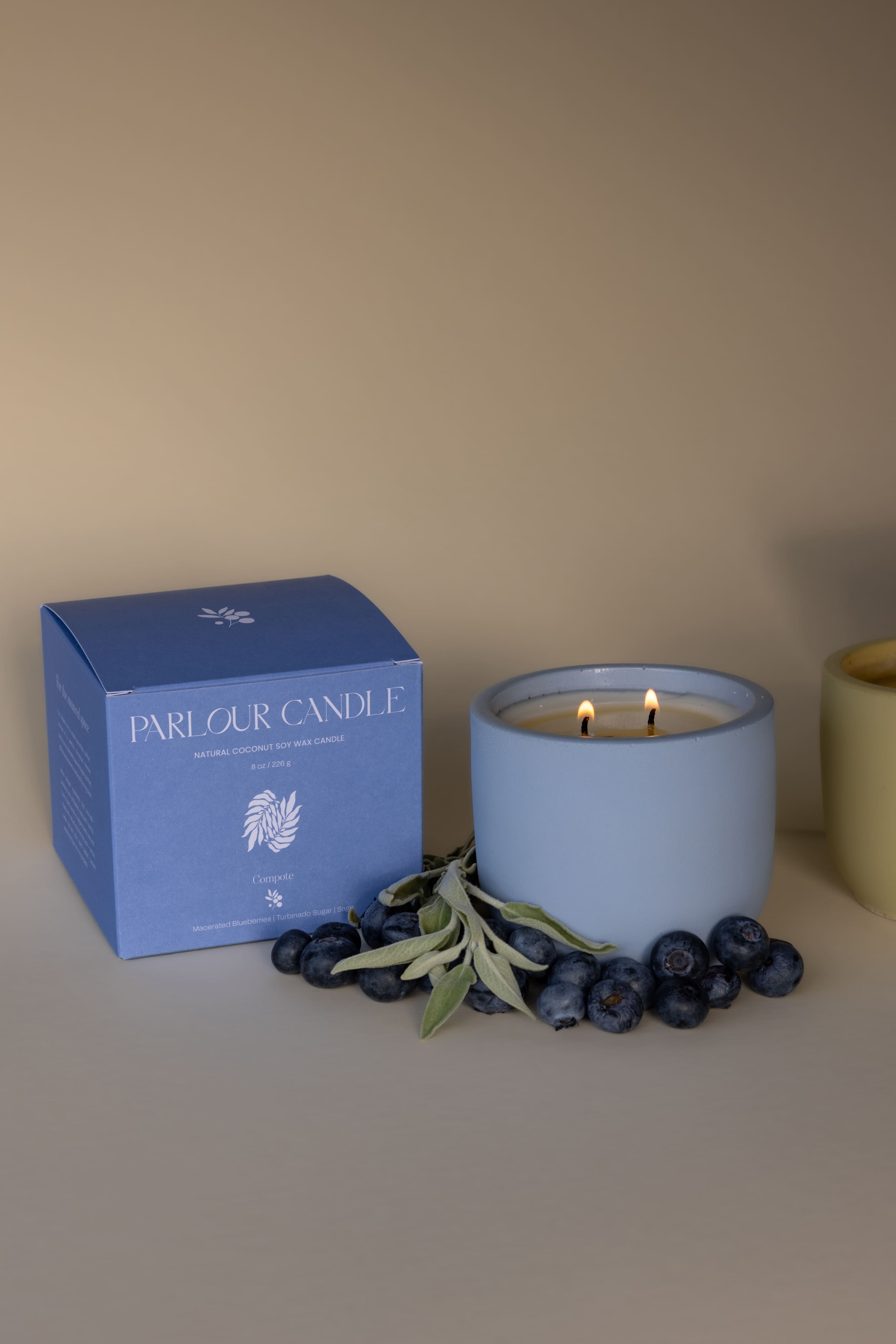 Parlour Candle Compote Folding Carton White Kraft Box