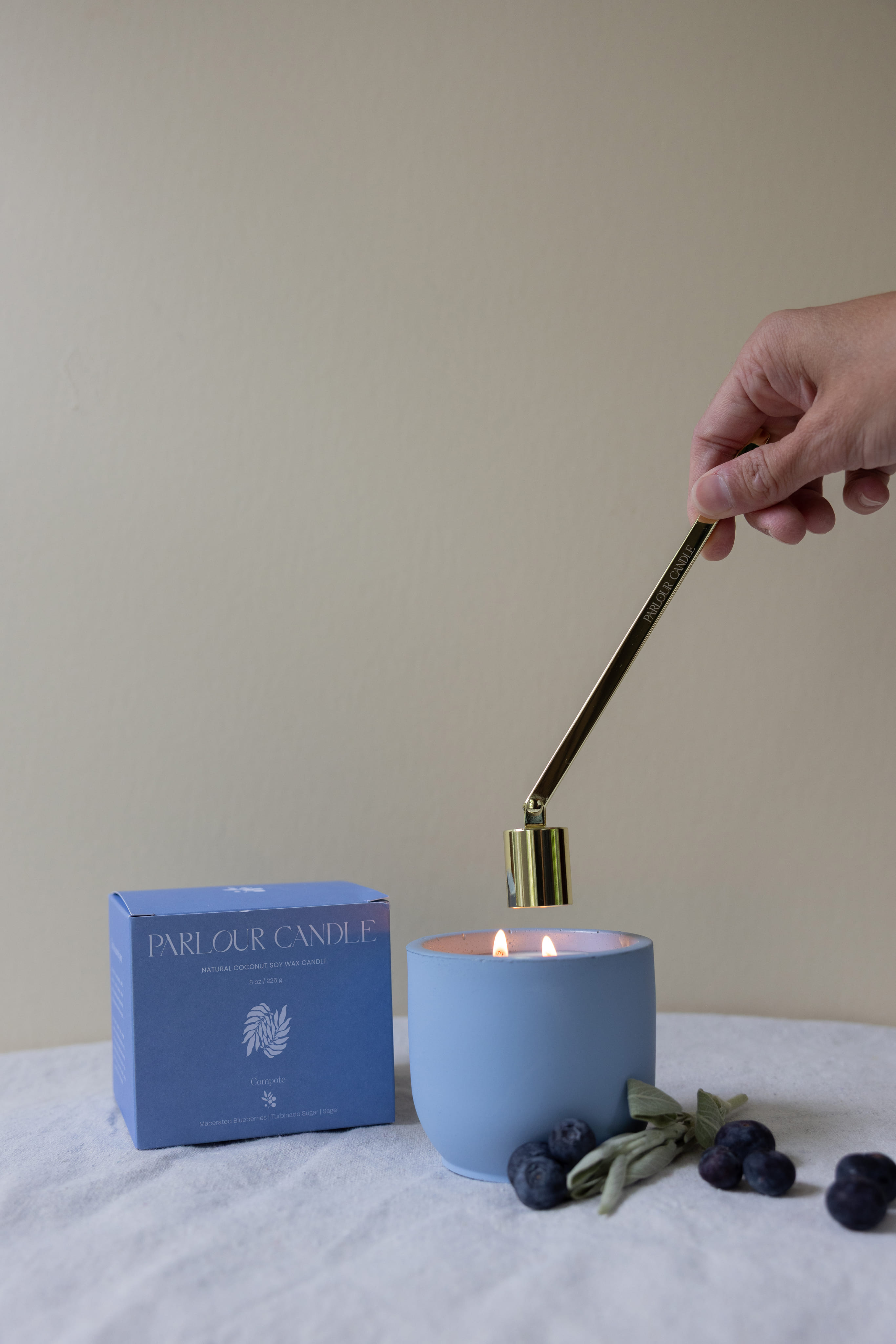 Parlour Candle Compote Folding Carton White Kraft Box