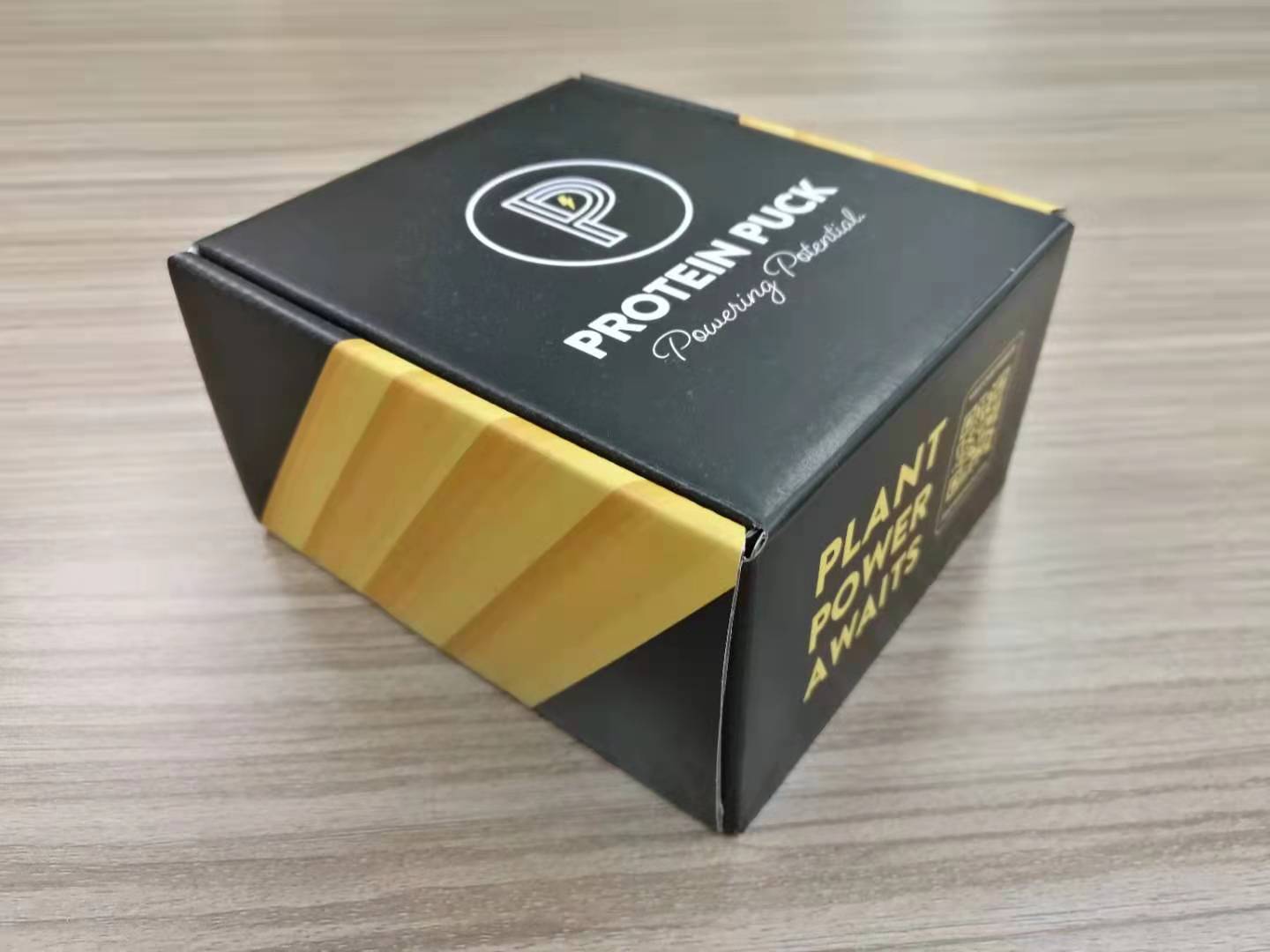 Pre-production Sample Mailer Box Protein Puck
