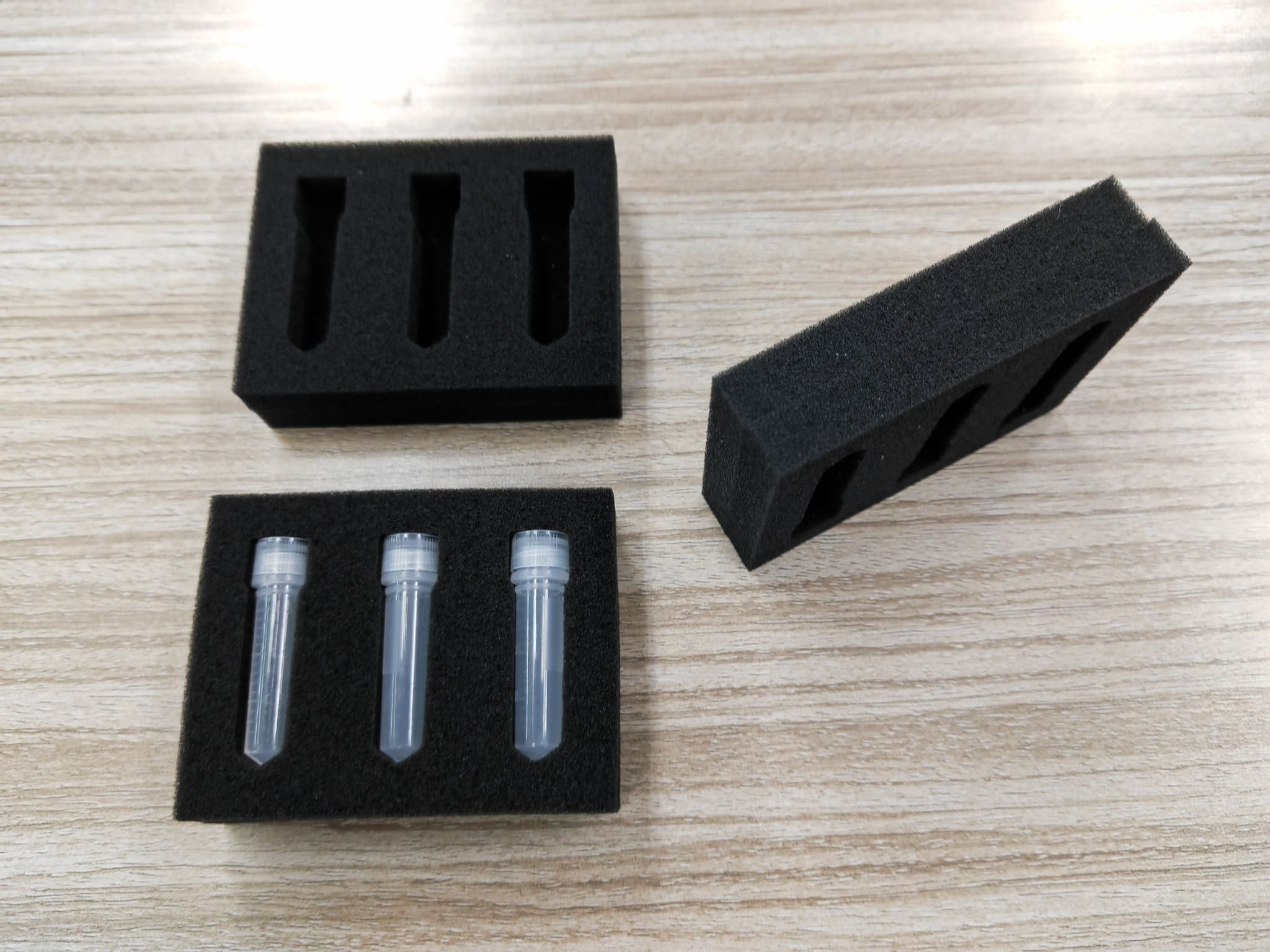 PU Foam Insert for 3 Tubes