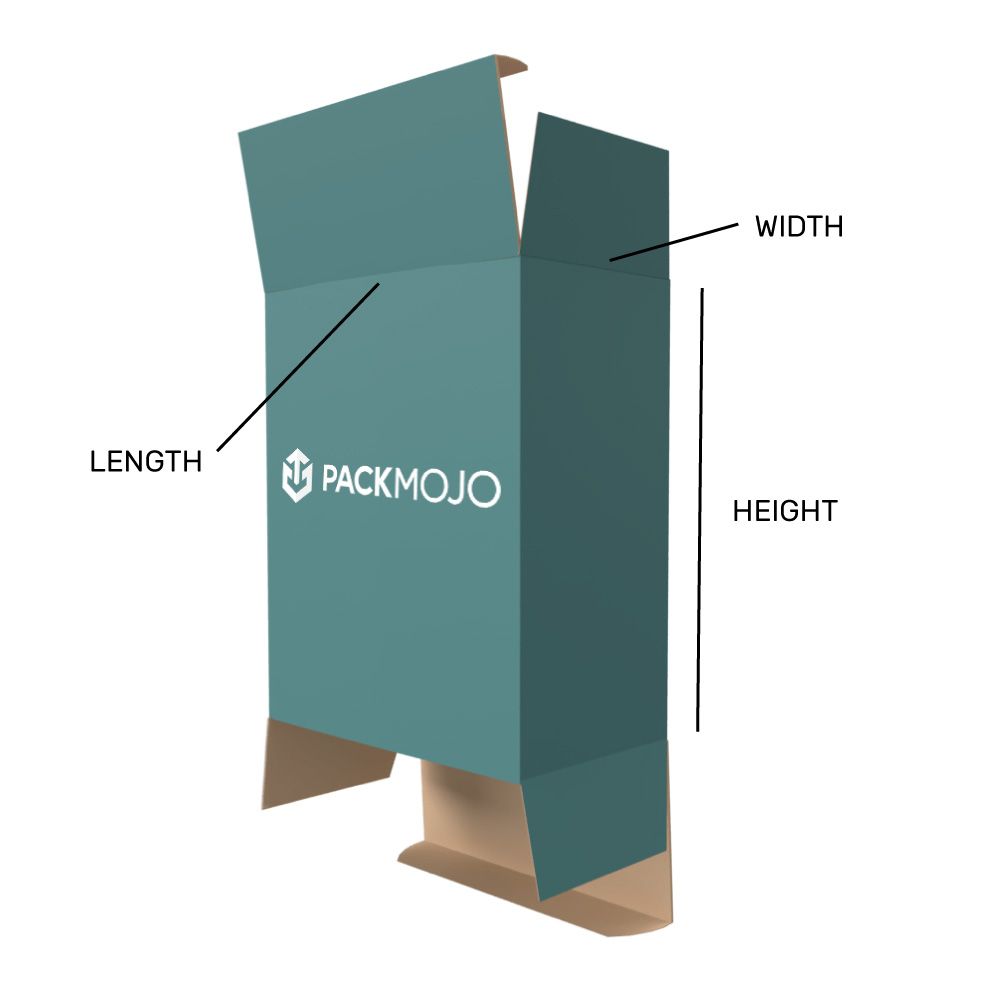 Folding Carton Box Mockup Dimensions Length Width Height