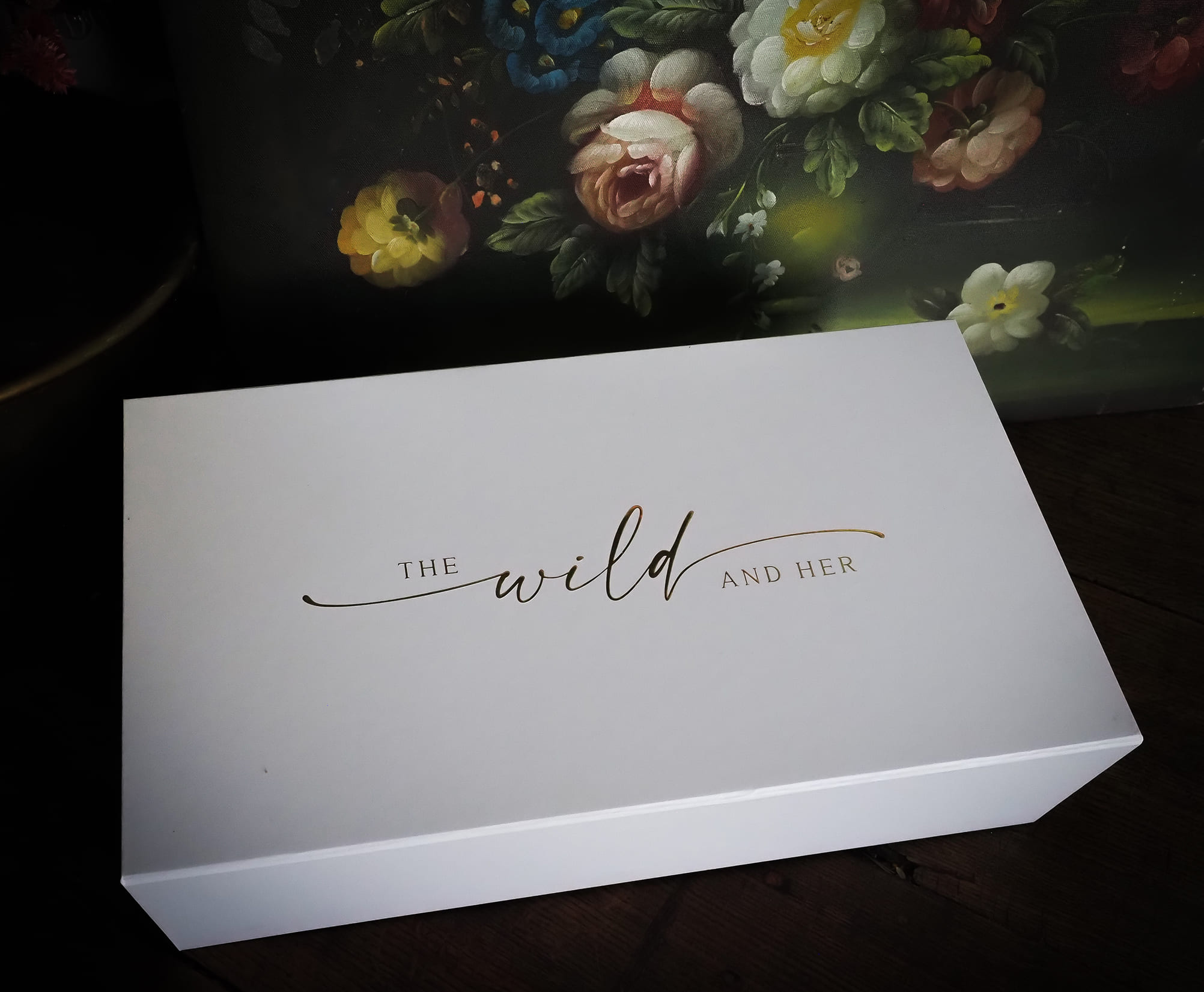 The Wild and Her Foil Stamped Magnetic Closure Box Exterior