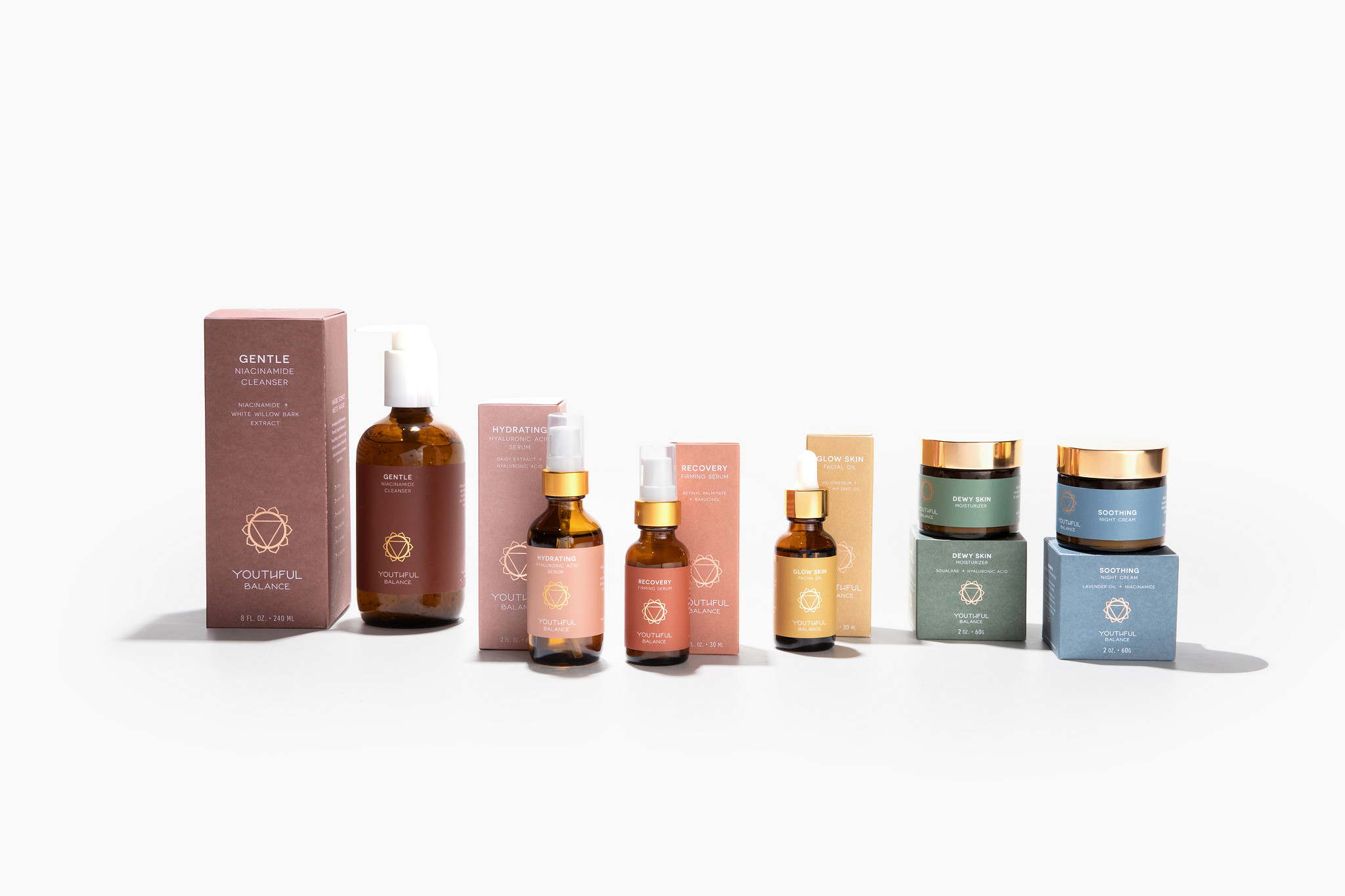 Youthful Balance Custom Printed Folding Carton Boxes with Foil Stamping